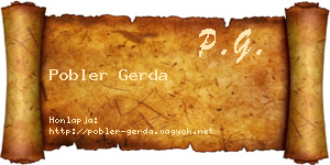 Pobler Gerda névjegykártya